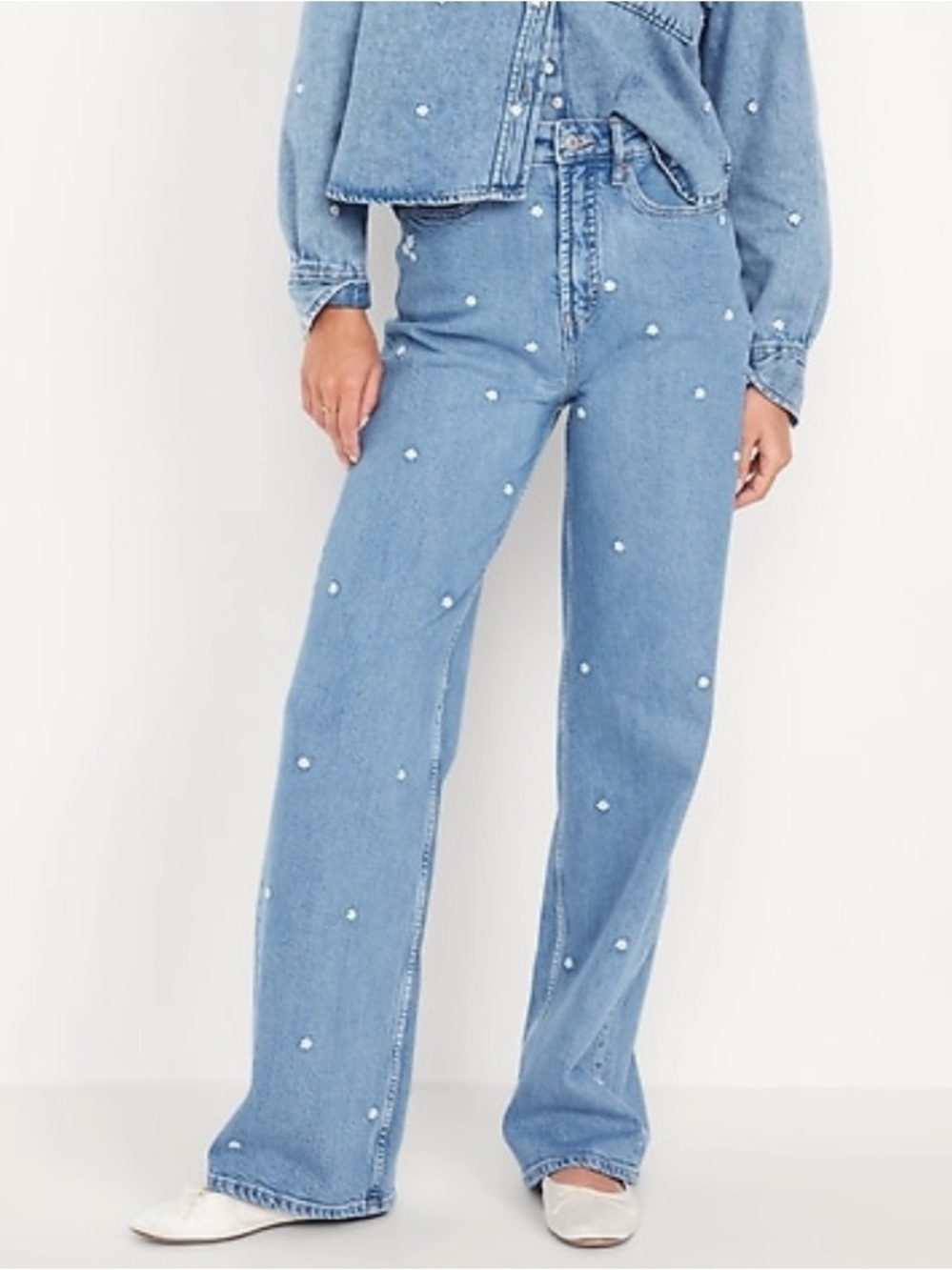 Old Navy Wide Leg Daisy Jeans